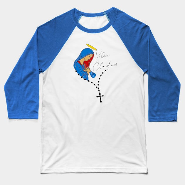 Holy Rosary Month Baseball T-Shirt by FlorenceFashionstyle